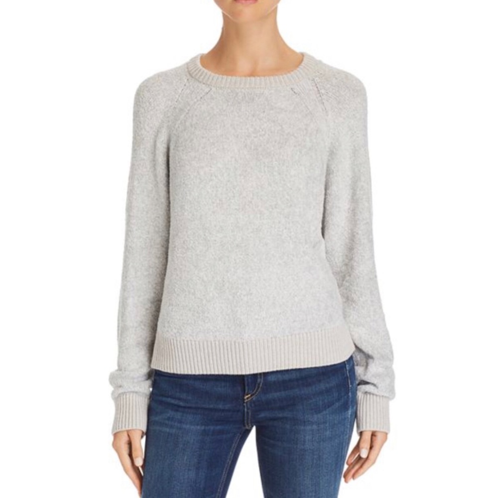 RAG & BONE Grey Merino Wool Popover Crew Sweater